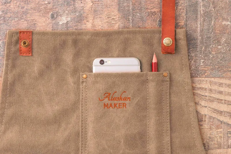 Tablier de cuisine Alaskan Maker N°325 vintage en coton