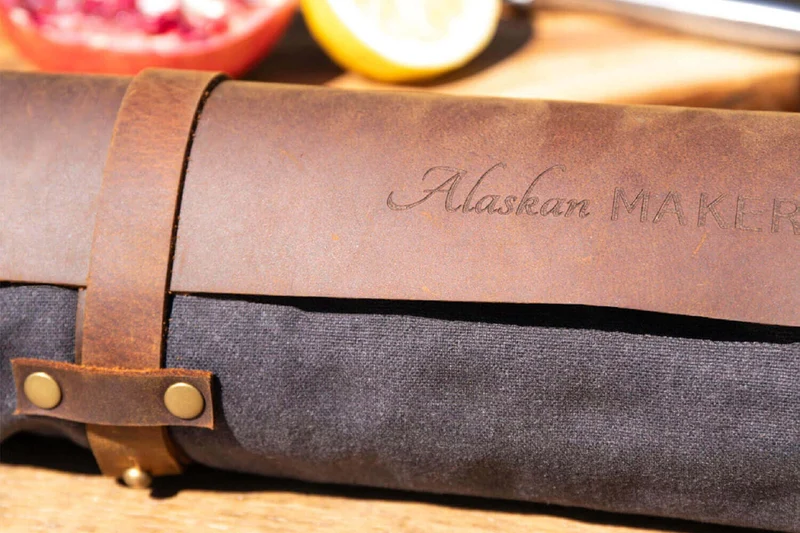 Trousse à couteaux vide Alaskan Maker Chef - 61x38,5cm avec 9 emplacements