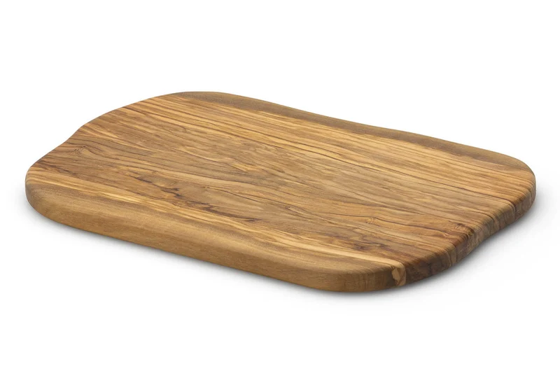 Planche à découper Continenta en bois d'olivier 29x18x1,6cm