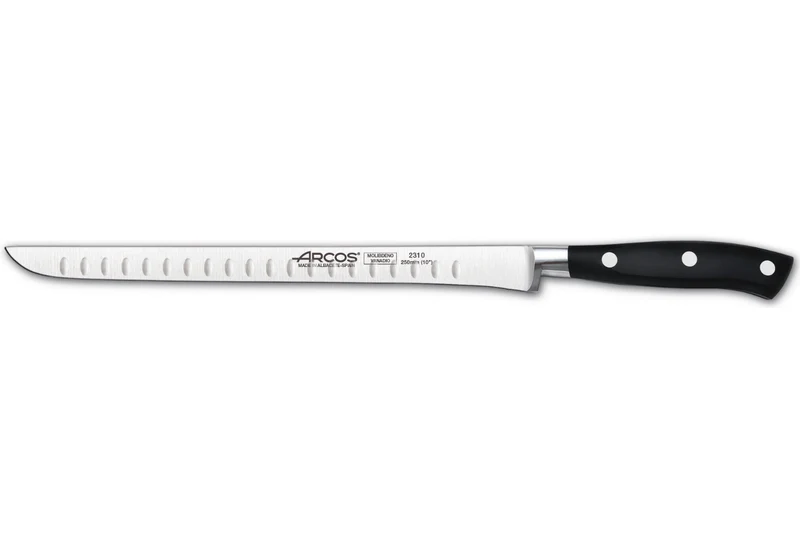 Couteau à jambon Arcos Riviera forgé lame alvéolée 25cm