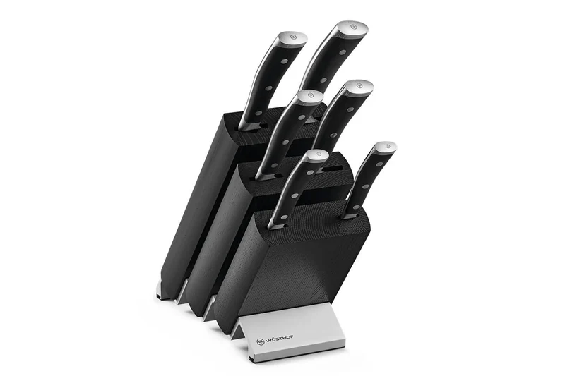 Bloc Wüsthof Classic Ikon noir - 6 couteaux forgés