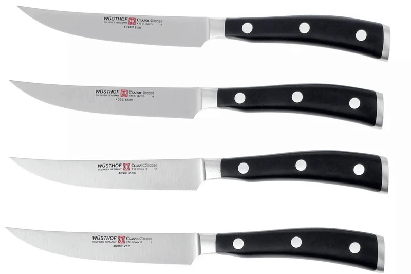 Coffret 4 couteaux à steak Wüsthof Classic Ikon forgé 11,5cm