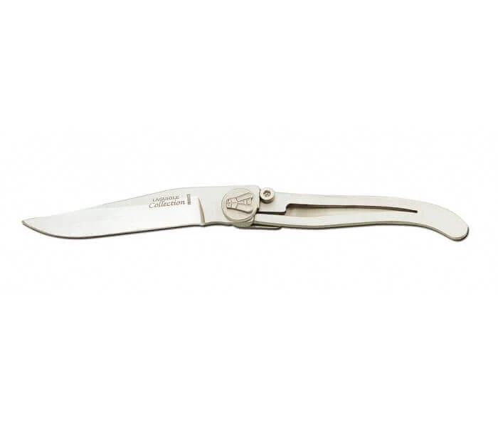 Couteau Laguiole C. Dozorme Lame inox manche inox 11cm à cran intérieur