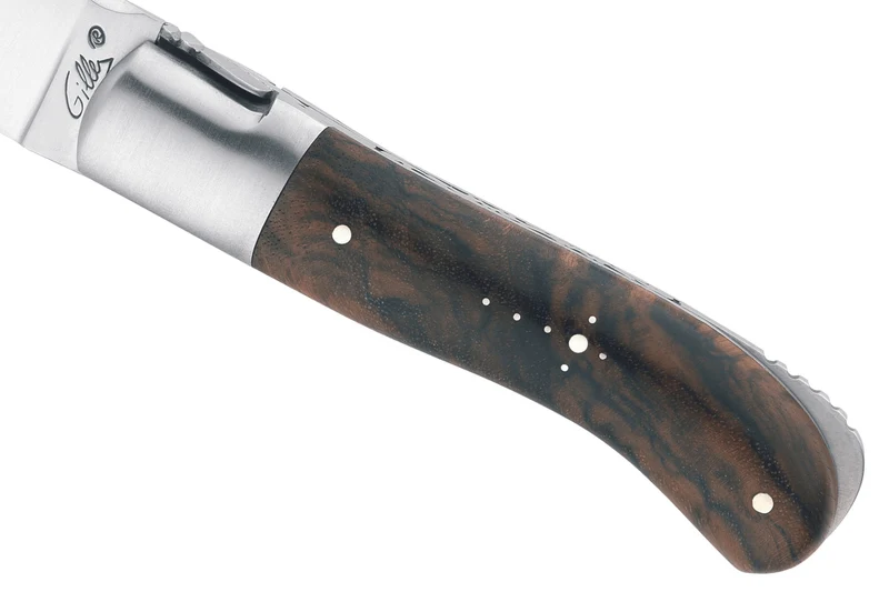 Couteau pliant Laguiole GILLES 9471 manche en bois de noyer 10,5cm avec mitre
