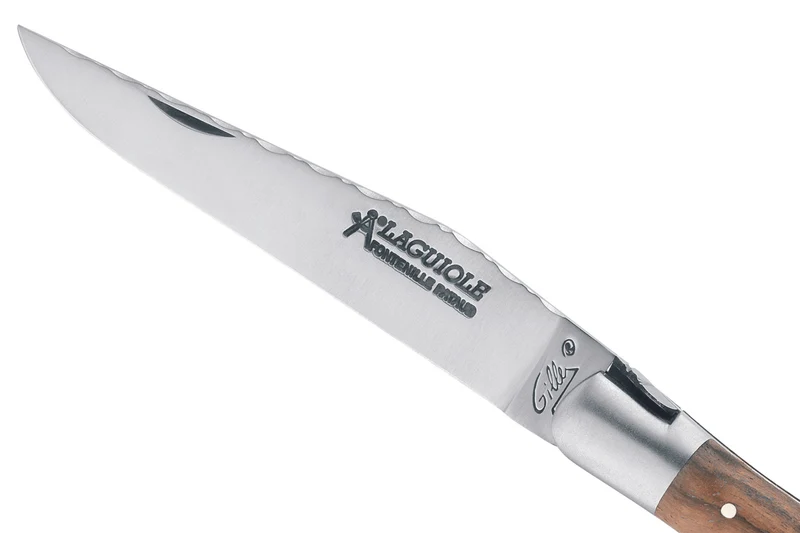 Couteau pliant Laguiole GILLES 8672 manche noyer 12cm avec tire-bouchon