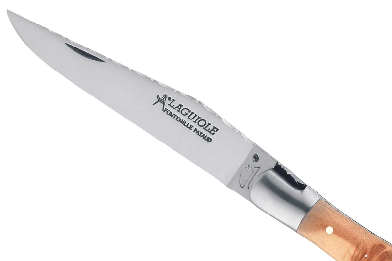 Couteau pliant Laguiole GILLES 8612 manche genévrier 12cm avec tire-bouchon