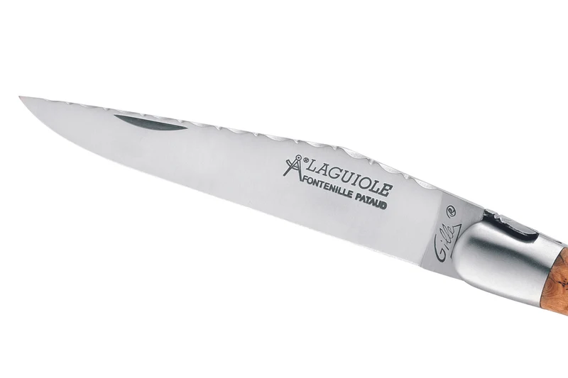 Couteau pliant Laguiole GILLES 5612 manche en genévrier 12cm avec mitre mate
