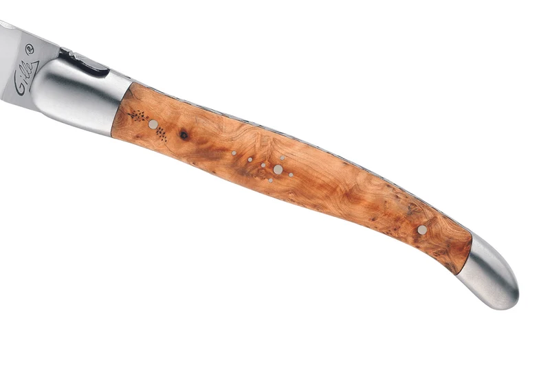 Couteau pliant Laguiole GILLES 5612 manche en genévrier 12cm avec mitre mate