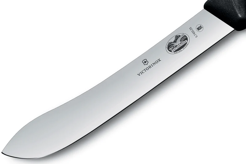 Couteau de boucher Victorinox 5.7403.25 lame pointe large 25cm manche fibrox noir