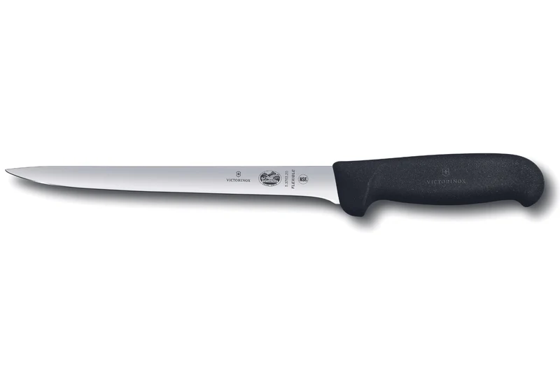 Couteau à dénerver/filet de sole Victorinox 5.3763.20 lame usée 20cm manche fibrox noir