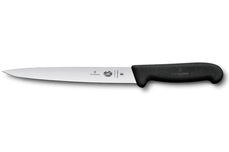 Couteau à dénerver/filet de sole Victorinox 5.3703.20 lame 20cm manche fibrox noir