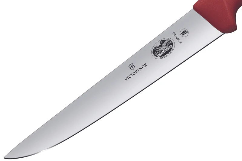 Couteau à saigner/découper Victorinox 5.5501.20 lame 20cm manche fibrox rouge