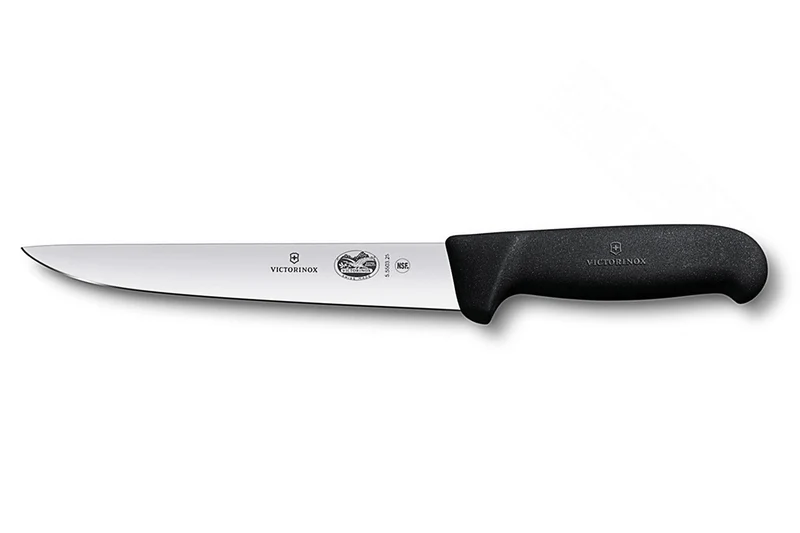 Couteau à saigner/découper Victorinox 5.5503.25 lame 25cm manche fibrox noir
