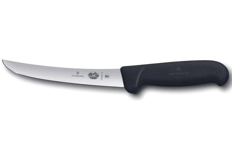 Couteau à désosser Victorinox 5.6503.15 lame renversée 15cm manche fibrox noir