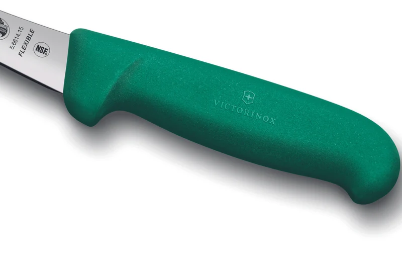 Couteau à désosser Victorinox 5.6614.15 lame renversée flexible 15cm manche fibrox vert