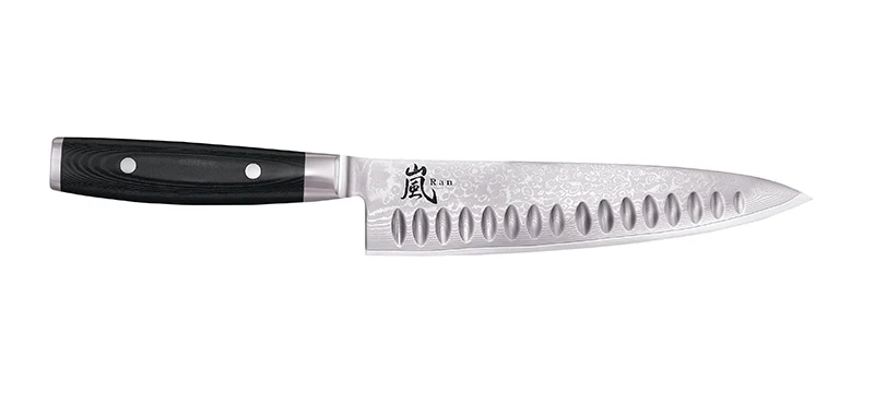 Couteau de Chef alvéolé Japonais Damas Yaxell