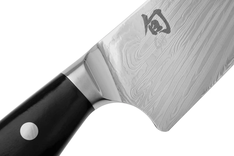 Couteau de chef japonais KAI Shun Nagare Black lame damas 72 couches Dual Core 20cm manche bombé