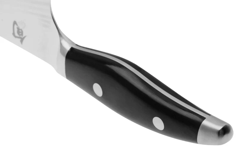 Couteau santoku japonais KAI Shun Nagare Black lame damas 72 couches Dual Core 18cm manche bombé