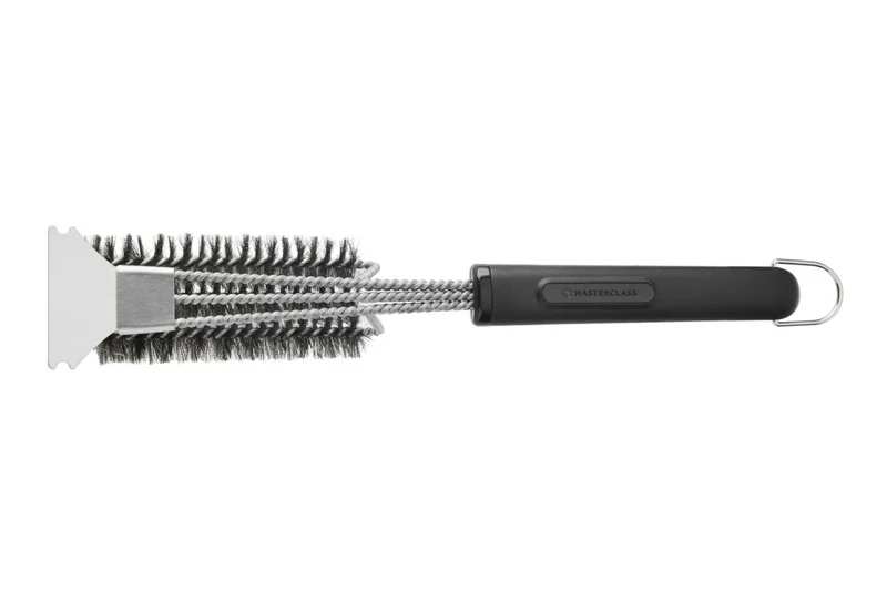 Brosse de nettoyage 3 en 1 MasterClass pour barbecue à poils en inox