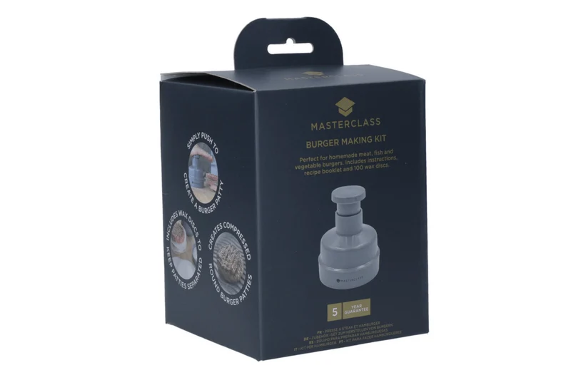 Kit de préparation de burgers MasterClass en polymère gris + 100 disques de cire
