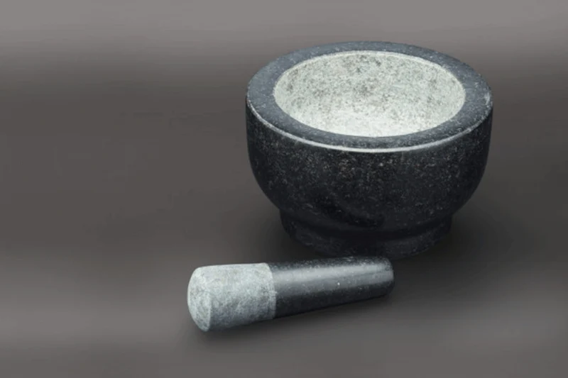 Mortier et pilon MasterClass en granit noir 20cm