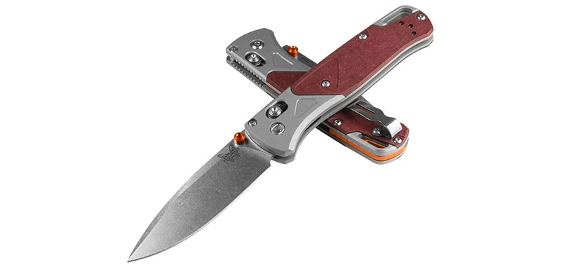 Couteau de Poche Bugout Benchmade Gris Rouge