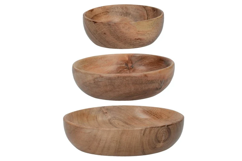 Set de 3 bols de service Artesà en bois d'acacia