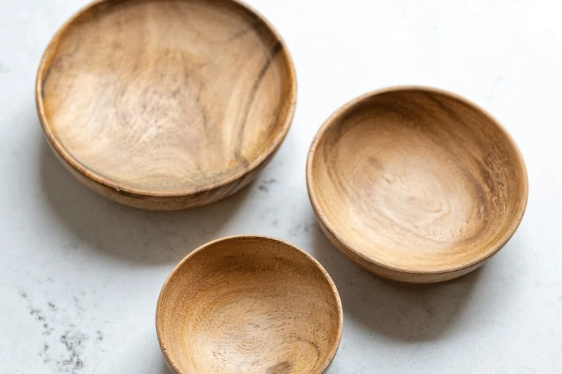 Set de 3 bols de service Artesà en bois d'acacia
