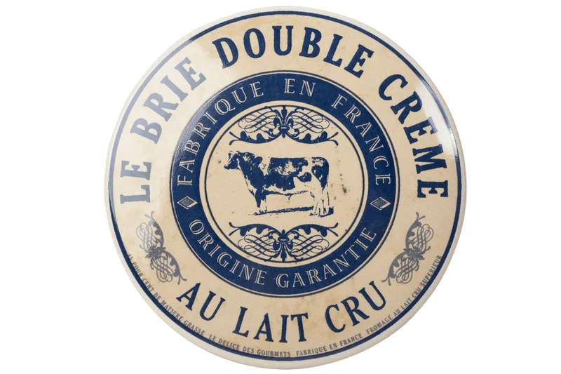 Boîte à brie Artesà Creative Tops Gourmet en céramique bleu motif vintage