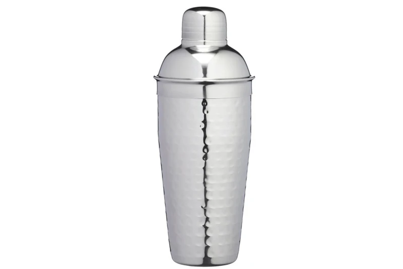 Shaker Cobbler à cocktail Barcraft en acier inoxydable martelé 700ml