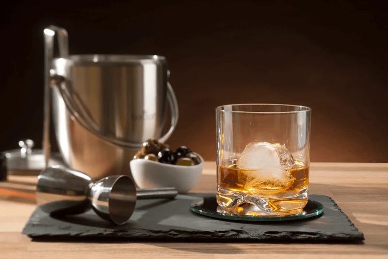 Double jigger Barcraft en acier inoxydable 25ml et 50ml avec poignée