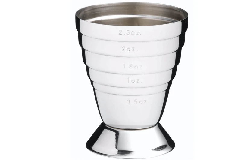Jigger à cocktail Barcraft en acier inoxydable avec 6 marquages de mesure