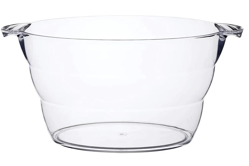Seau à boissons et refroidisseur de bouteilles ovale Barcraft en acrylique transparent
