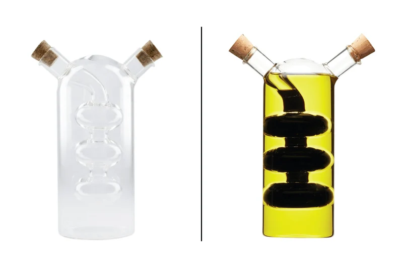 Bouteille à huile et vinaigre 2 en 1 KitchenCraft World of Flavours en verre 300ml et 100ml