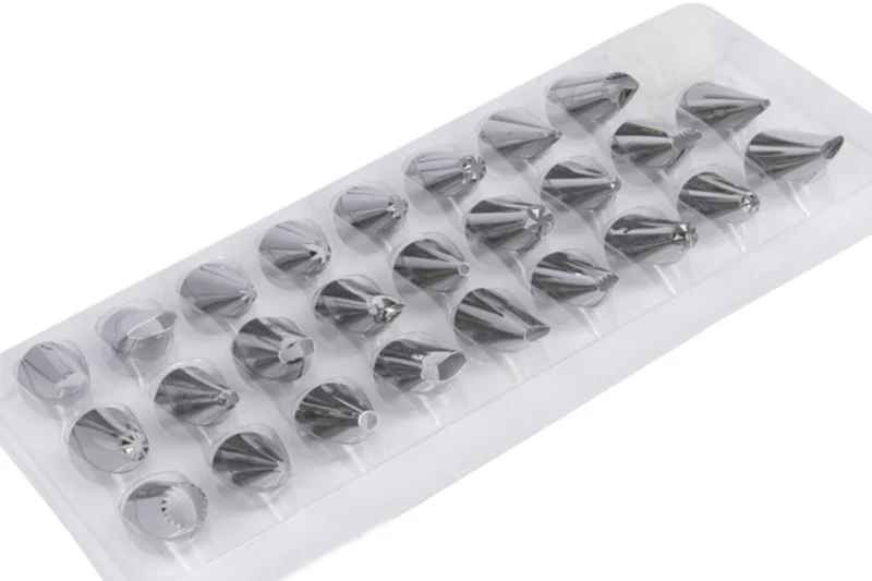 Set pâtissier Kitchencraft avec 26 douilles en acier inoxydable + poche à douille + adaptateur