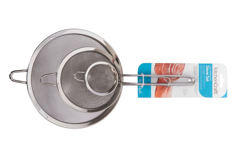 Set de 3 tamis ronds KitchenCraft à mailles fines en acier inoxydable