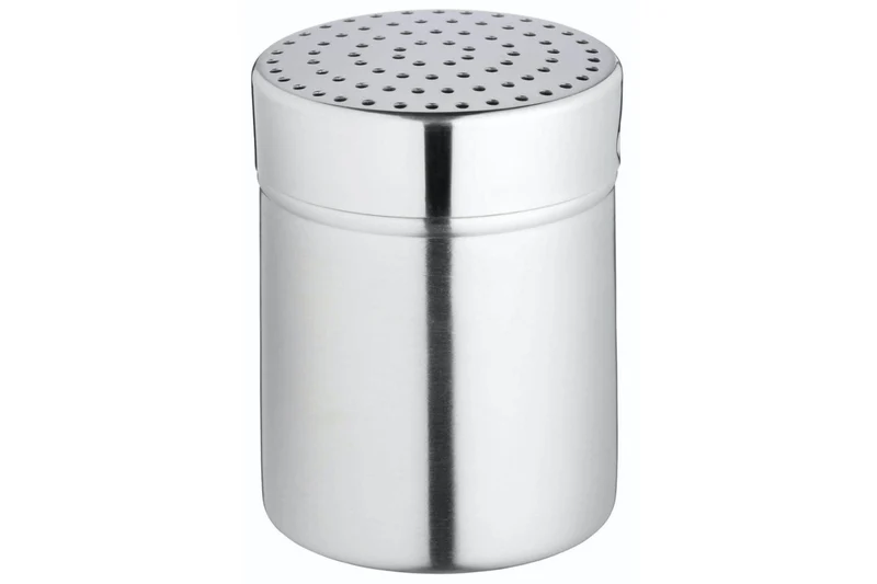 Saupoudreuse KitchenCraft à trous moyens en acier inox + couvercle polymère