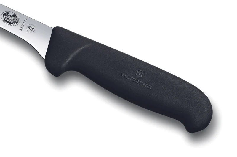 Couteau à désosser Victorinox 5.6403.15 lame usée étroite 15cm manche fibrox noir