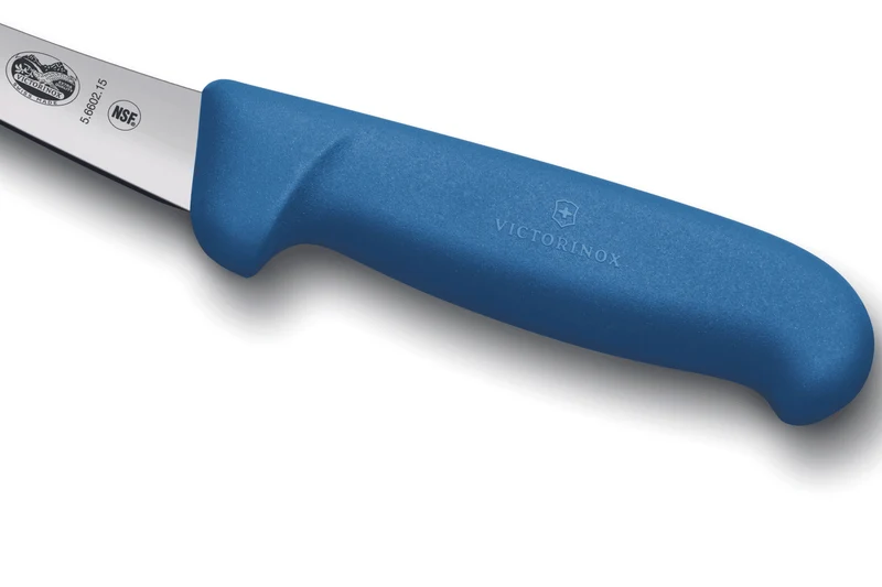 Couteau à désosser Victorinox 5.6602.15 lame renversée 15cm manche en fibrox bleu