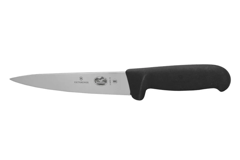 Couteau à désosser et à saigner Victorinox 5.5603.16 lame 16cm manche en fibrox noir