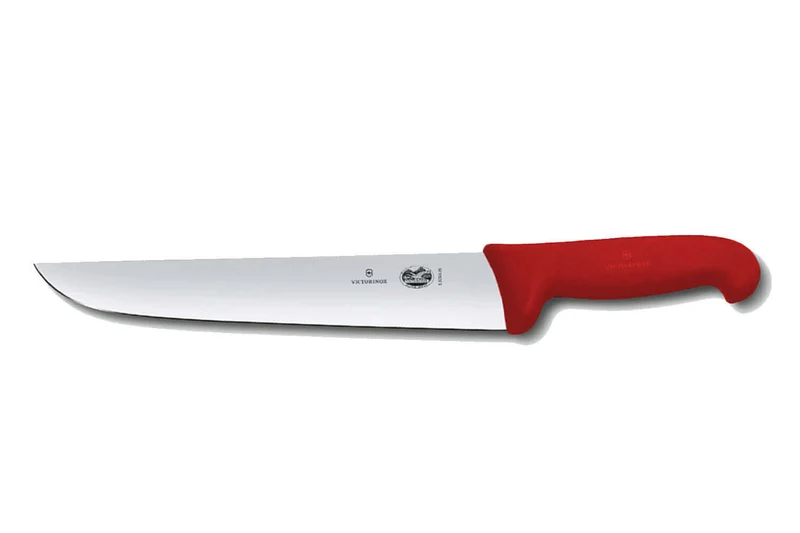 Couteau de boucher Victorinox 5.5201.28 lame 28cm manche fibrox rouge