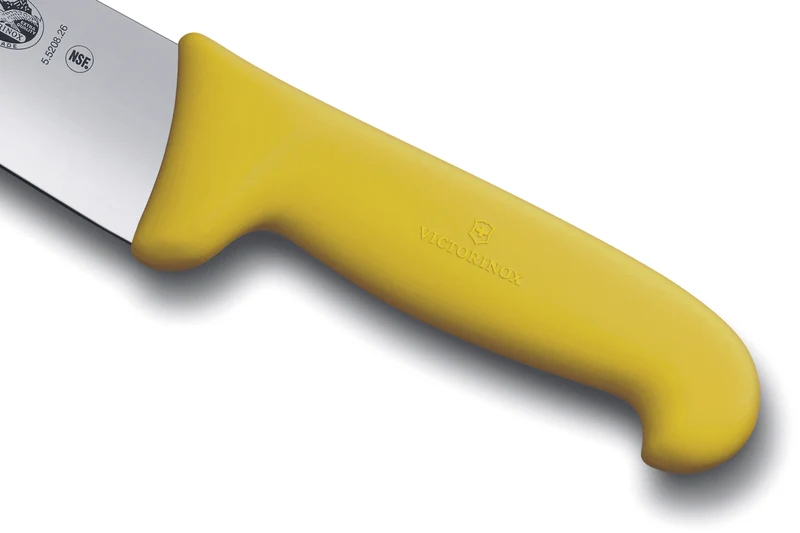 Couteau de boucher Victorinox 5.5208.26 lame 26cm manche fibrox jaune