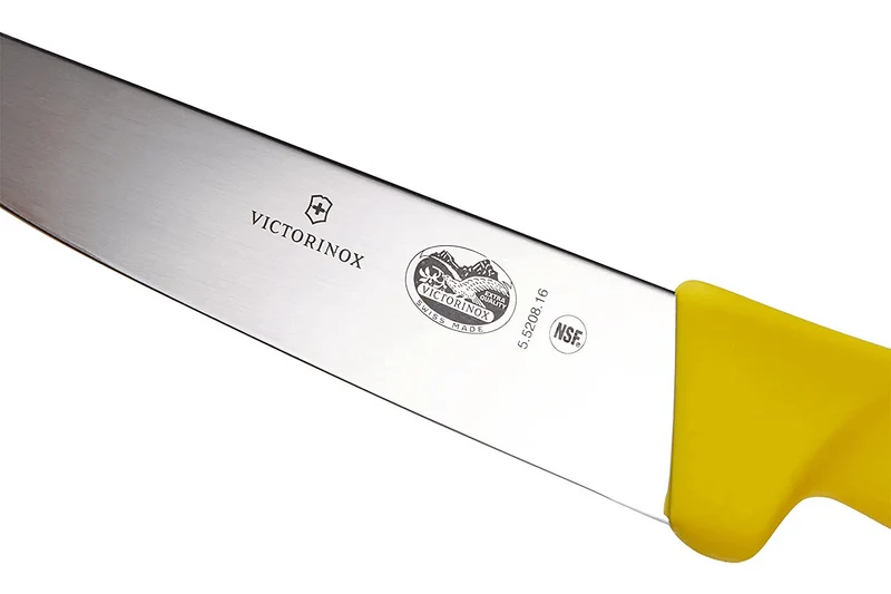 Couteau de boucher Victorinox 5.5208.18 lame 18cm manche fibrox jaune