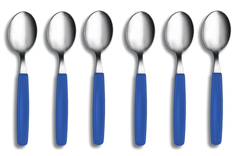 Set de 6 cuillères de table Victorinox Swiss Classic en acier manche bleu