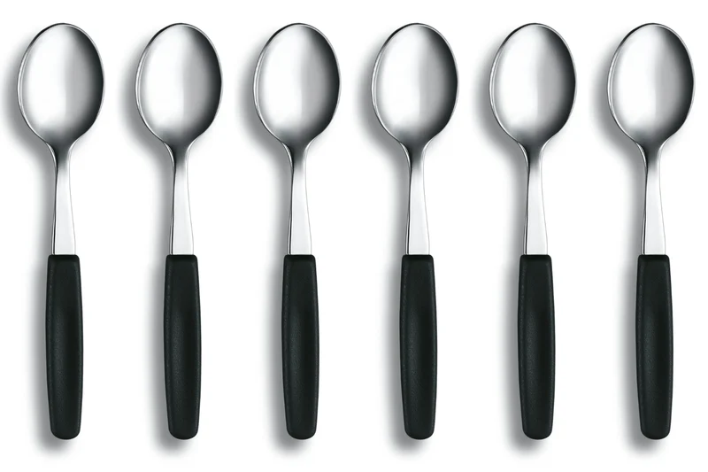 Set de 6 cuillères à café Victorinox Swiss Classic en acier manche noir