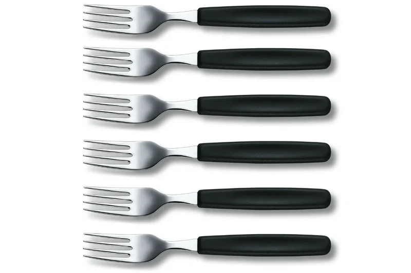 Set de 6 fourchettes Victorinox Swiss Classic en acier manche noir