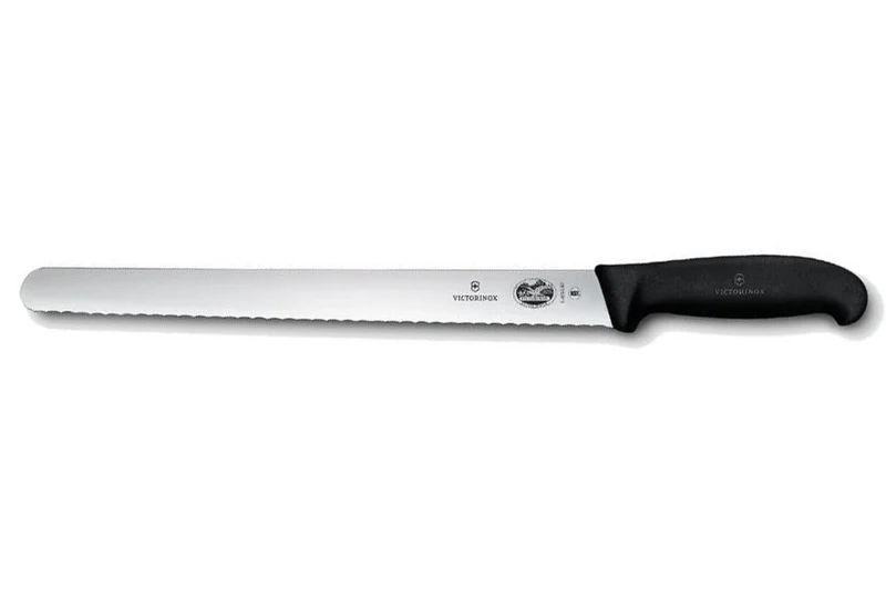 Couteau à jambon denté Victorinox 36cm manche fibrox noir