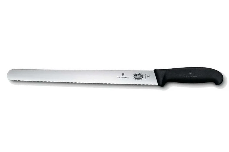 Couteau à jambon denté Victorinox 30cm manche fibrox noir