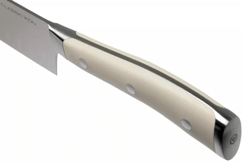 Couteau santoku Wüsthof Classic Ikon blanc forgé lame alvéolée 17cm