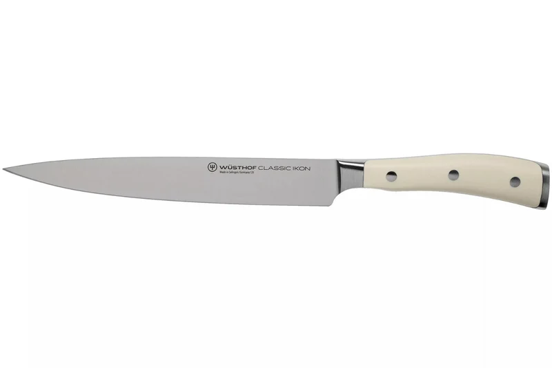 Couteau tranchelard Wüsthof Classic Ikon Blanc forgé 20cm